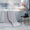 thumbnail image 1 of Bath Towels Large, Quick-Dry & Breathable, Highly Absorbent, 55.12in x 27.56in, 100% Cotton for Shower Bathroom Spa Guest Salon - Gray - Akmoler, 1 of 4