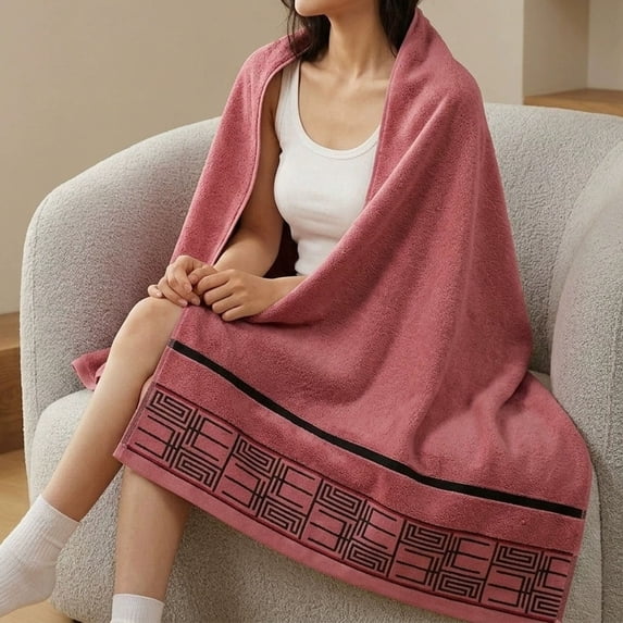 Bath Towels, Oversized 100% Cotton Towel for Adults, Highly Absorbent Quick-Dry Bath Sheet, Extra Large Shower Towel for Home and Gym, Soft Daily Use Towel 70x140cm for Unisex