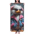 Bath Towels, Pink Lady Duck Highly Absorbent Microfiber Towels for