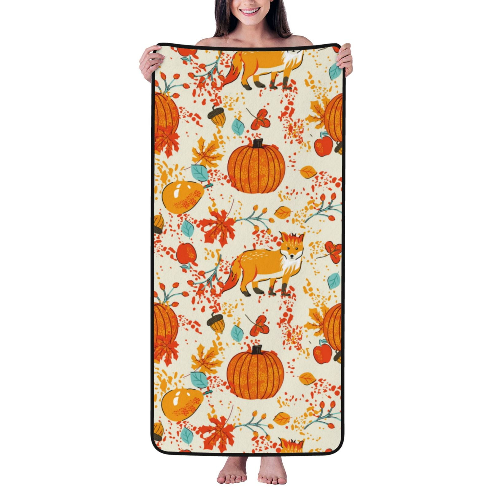 Bath Towels, Pumpkin Fall Pears Highly Absorbent Towels for Bathroom ...