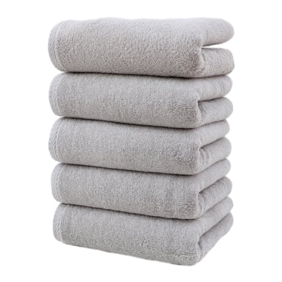 Bath Towels Set of 5 100% Cotton Terry 13.8" x 30.7" Quick Dry, Soft & Highly Absorbent – Towels for Bathroom, Gym, Pool & Daily Use