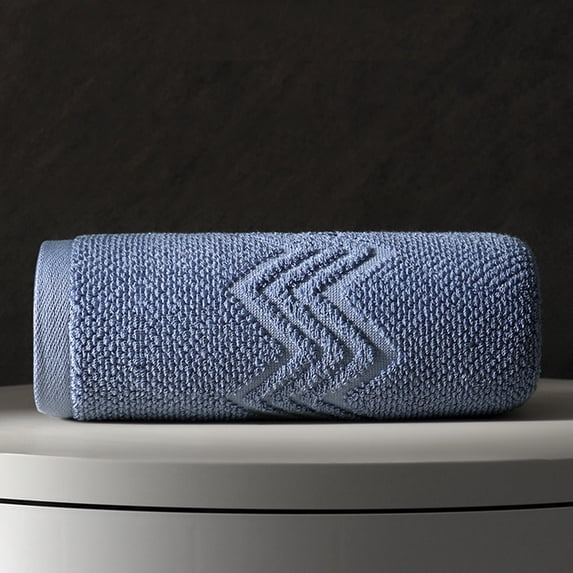 Bath Towels - Soft Absorbent Towel, Plush Cotton Material, Classic Elegant Design for Home Bathroom, Spa,, 29.1 x 13.8 in, (Light Blue), Ccwuwei