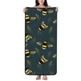 Bath Towels, cute bee leaves dark Highly Absorbent Microfiber Towels
