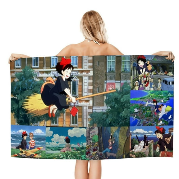 Bath Towels for Kiki's Delivery Service Beach Towel Boys Girs Kids Gifts Soft & Absorbent for Bathroom Travel Camping Vacation 20×40 inch