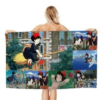 Bath Towels for Kiki's Delivery Service Beach Towel Kids Boys Girs Gifts Soft & Absorbent for Bathroom Travel Camping Vacation 20×40 inch