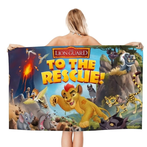 Bath Towels for The Lion Guard Gifts Beach Towel Kids Boys Girs Soft & Absorbent for Bathroom Travel Camping Vacation 31.5×63 inch
