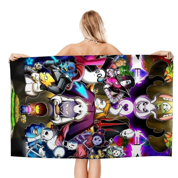 Bath Towels for Undertale Beach Towel Kids Boys Girs Gifts Soft & Absorbent for Bathroom Travel Camping Vacation 20×40 inch