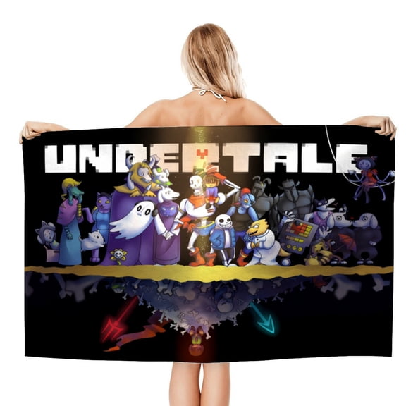 Bath Towels for Undertale Beach Towel Kids Boys Girs Soft & Absorbent Gifts for Bathroom Travel Camping Vacation 20×40 inch