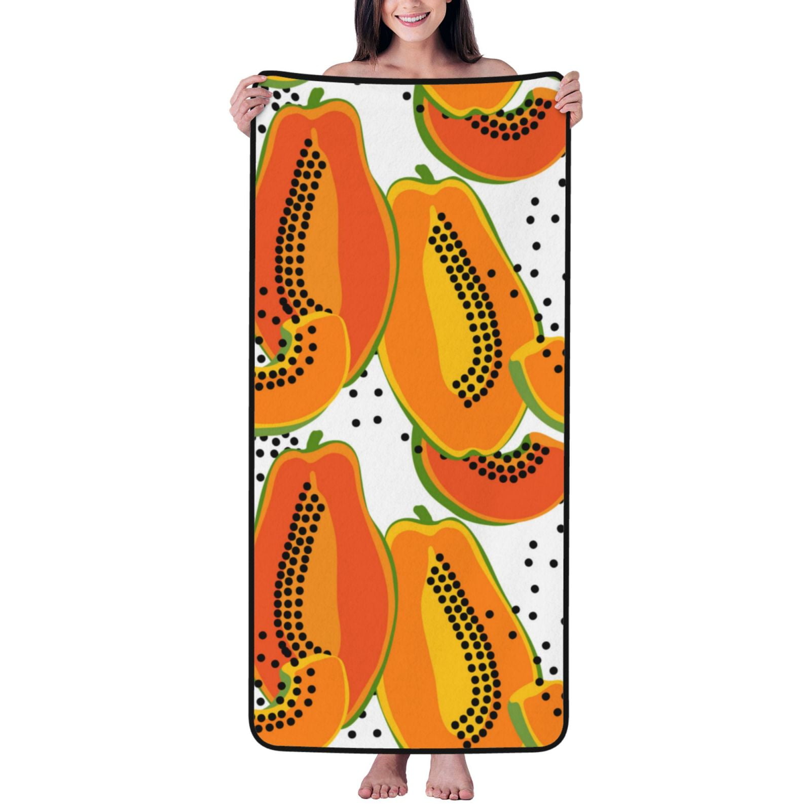 Bath Towels funny Papaya Highly Absorbent Towels for Bathroom Quick