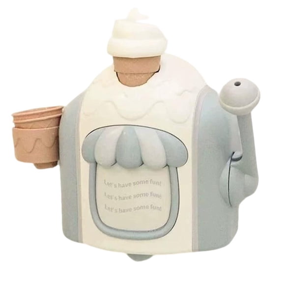 Bath Toy Ice Cream Foam Maker, Ice Cream Bath Toy, Bath Bubble Machine, Education Cute Bubble Pretend Cake Play Set, Christmas & Birthday Gifts Suitable for Kids (Beige)