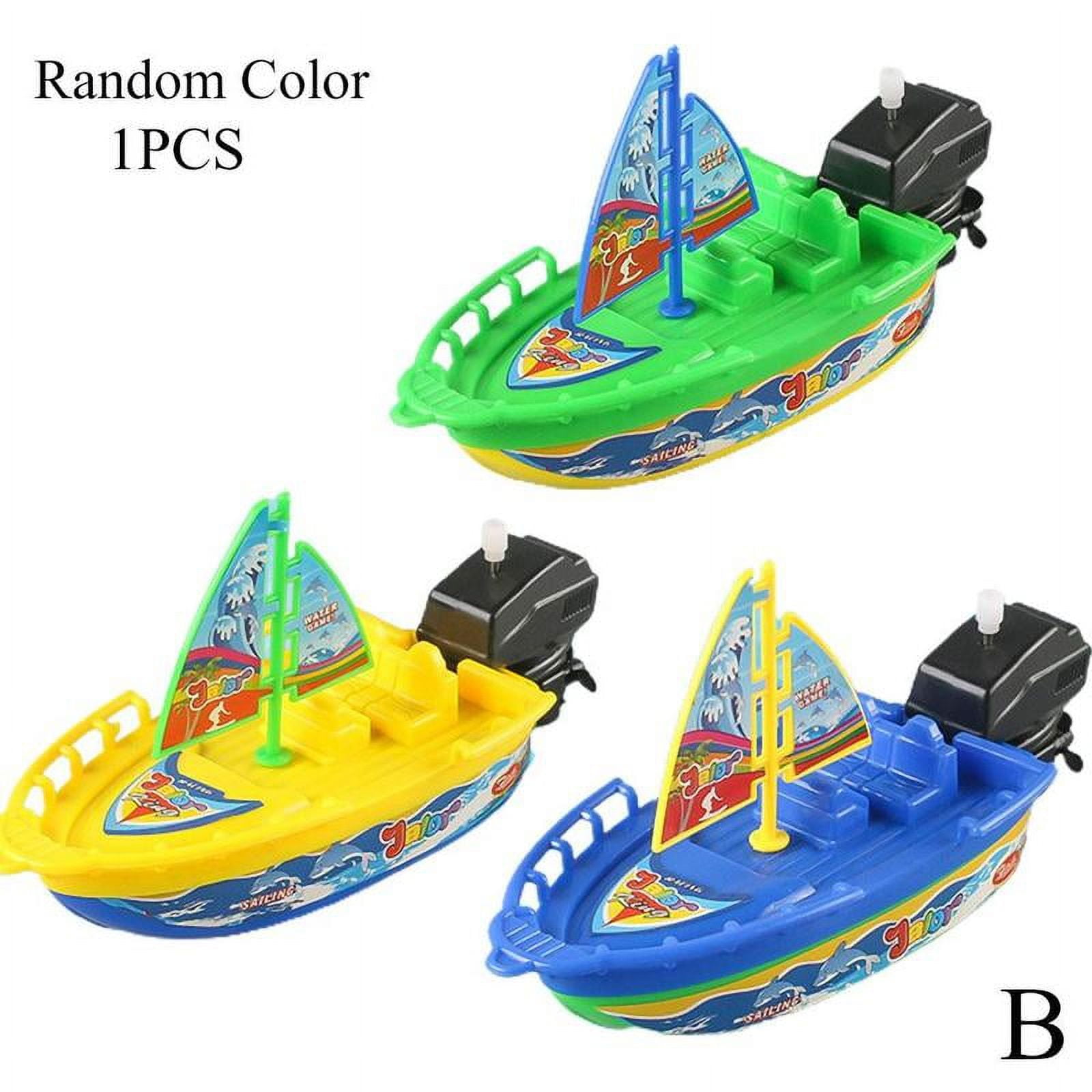 Bath Toy Motor Boat Pond Fun Boat Toy Bathing Yacht Wind-up For ...