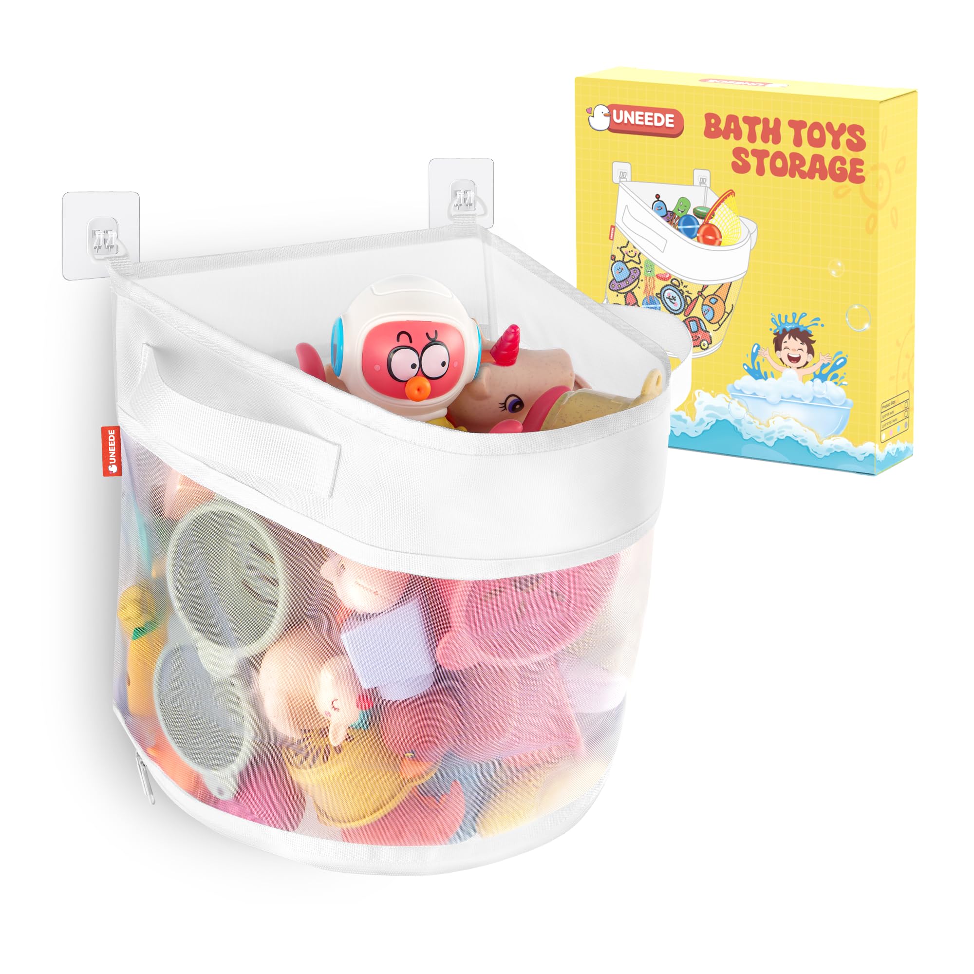 Bath Toy Organizer,1.55 Gallons Bathtub Toy Storage Organizer,Quick