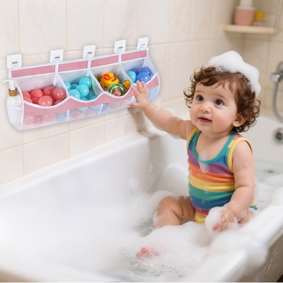 Bath Toy Storage, Dinosaur Bath Toys Organizer, Kids Bathroom Toy Holder, Wall Mounted Toy Rack, Suction Cup Toy Storage, Waterproof Toy Organizer, Children's Toy Shelf