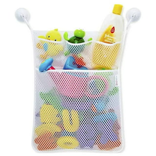 2 x Mesh Bath Toy Organizer + 6 Ultra Strong Hooks – The Perfect Bathtub  Toy Holder & Bathroom or Shower Caddy – These Multi-use Net Bags Make Baby