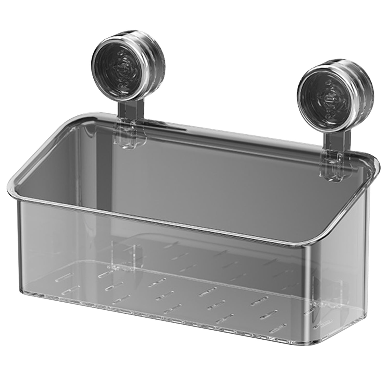 Bath Toy Storage Organizer, Bathtub Toy Holder with Drain Holes, Clear Powerful Suction Shower Caddy for Bathtub, No Drilling Shower Caddy Suction Cup for Bathroom, Kitchen, 1 Pcs, 12.05x5.47x8.66"