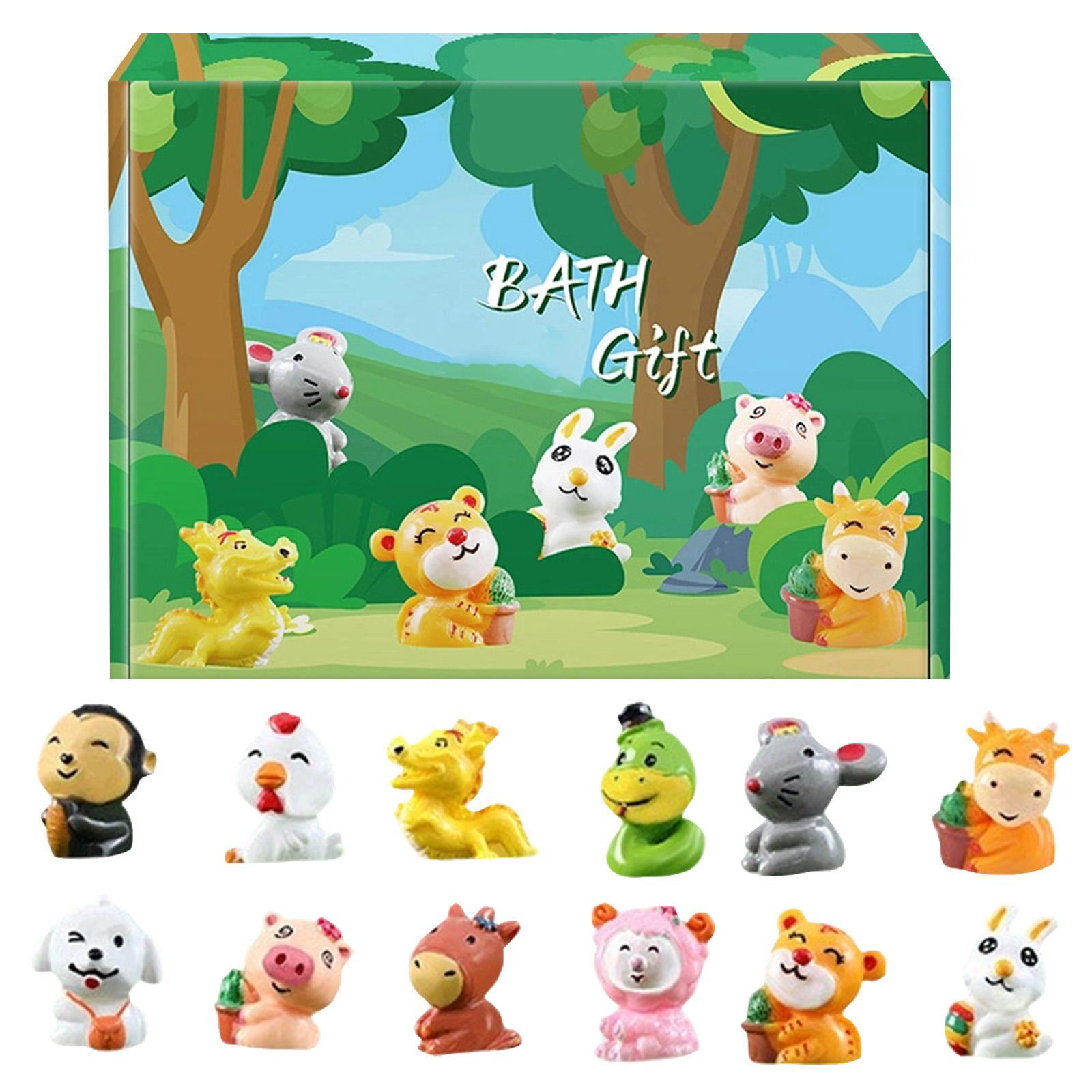 Bath Toys, Bath Balls, 12 Count 2 Oz, Animal Toys, All Ages Toys, Bath Set, Gifts, Surprise Figurines, 1 Box