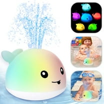 Bath Toys,Light Up Bath Toys,Sprinkler Bathtub Toys,Automatic Spray Water Bath Toy,Pool Bathroom Toy (Whale-w)
