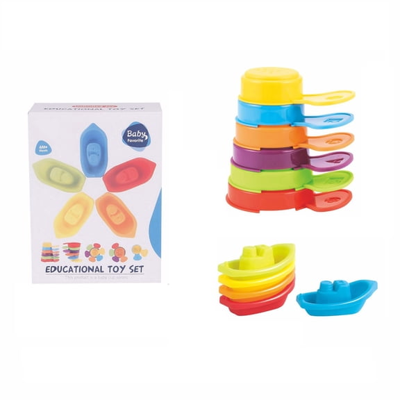 Bath Toys for Toddlers 1-3, Stacking Cups Baby Toys, Musical Stacking Cups For Toddlers Kids Bathtime, Early Education Fine Motor Skills Hand-Eye Coordination Birthday Gift Water Play Set
