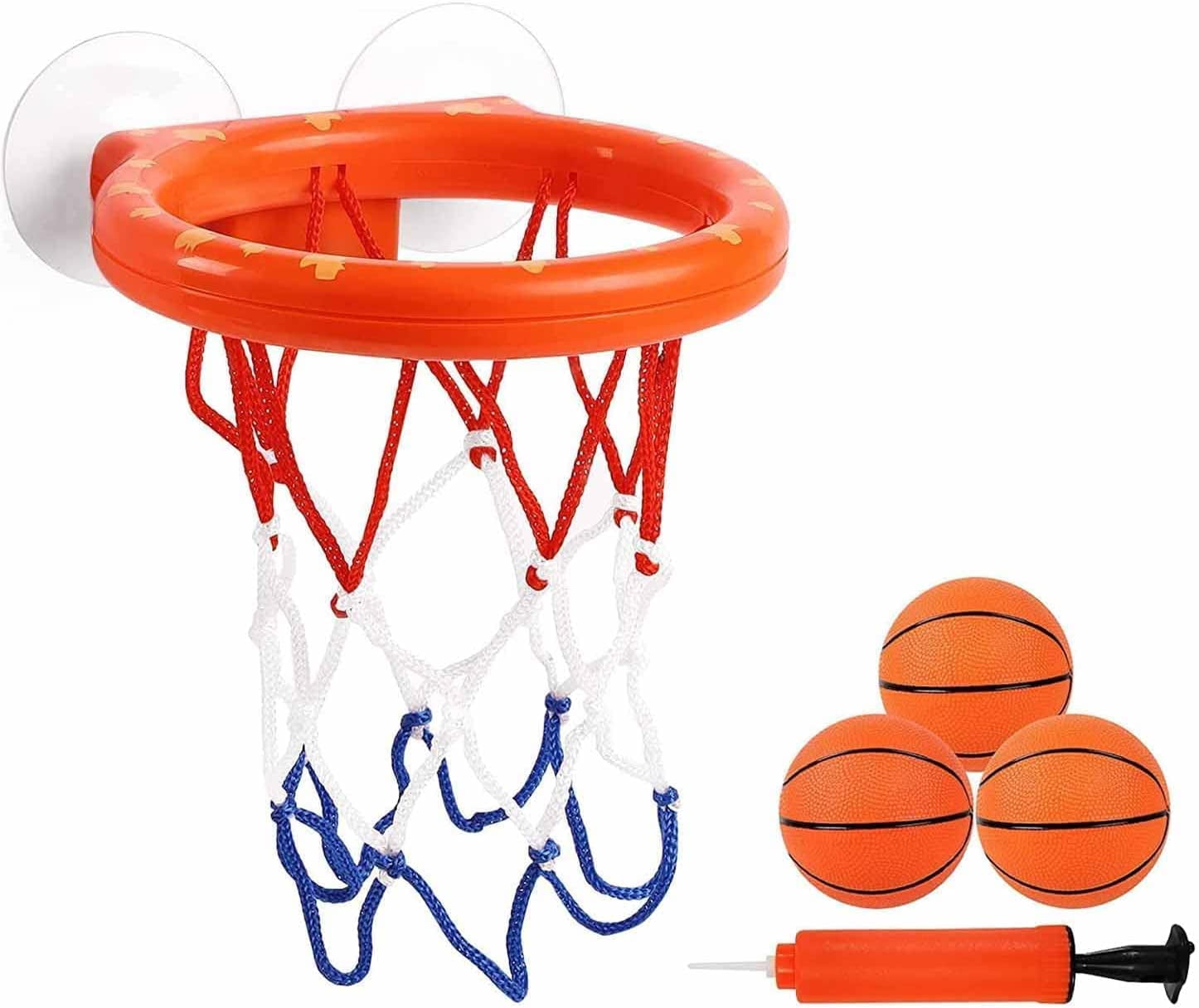 Bath Toys for Kids,Bathtub Basketball Hoop & Balls Set Toddlers Bath Toys  Playset with 3 Soft Balls Cyfie