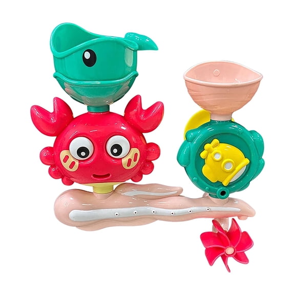Bath Toys for Kids Crab Bathtub Water Toys with Suction Cup for Babies 6-12 Months Toddlers 1-4 Years Safe BPA-Free Bath Time Fun for Boys Girls,Red