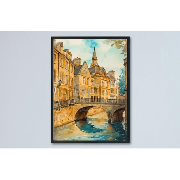 Bath Travel England Roman Baths Accent Georgian Architecture Cityscape Historic Uk Scene Wall Decor Unframed Paper Print