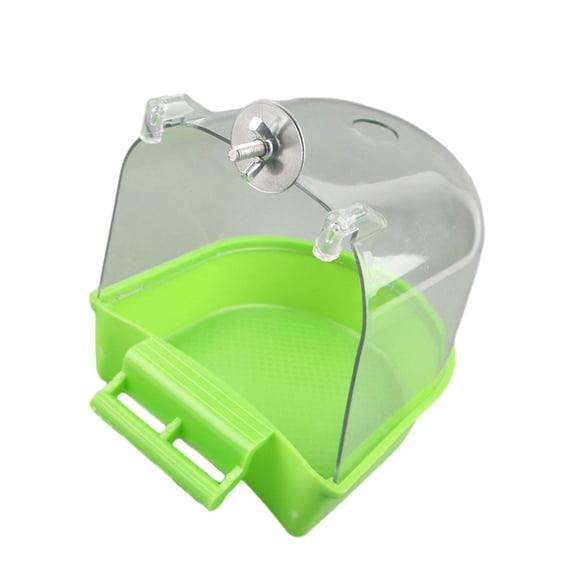 Bath Tub Birdcage External Bathroom Cage Mounted Clear Shower Room Antispilling Bird Bathing Tub for Parakeets