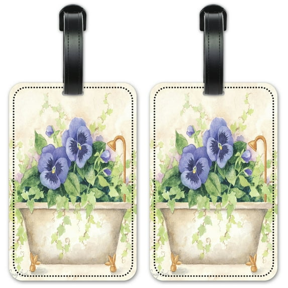 Bath Tub - Luggage ID Tags / Suitcase Identification Cards - Set of 2
