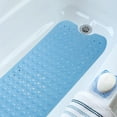 thumbnail image 1 of Bath Tub Mat, 39 x 16 Inches Anti Slip Material Blue, 1 of 8