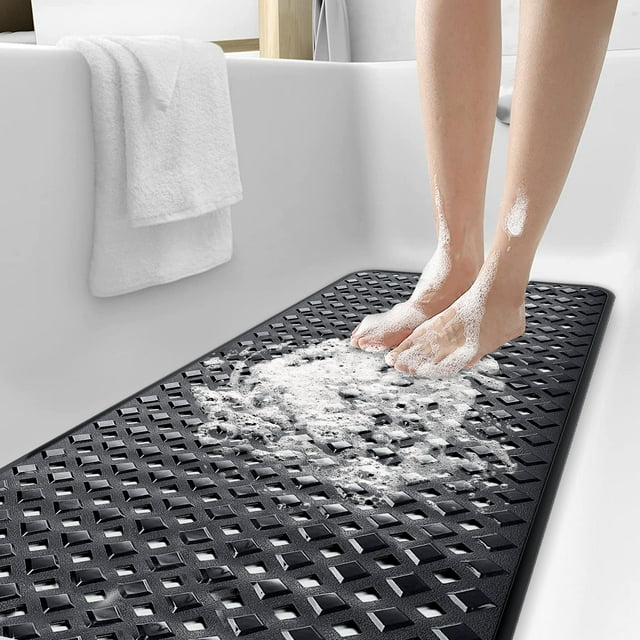 Dinosam Large NonSlip Bath Tub Mat, 16 x 35 Extra Long, Machine