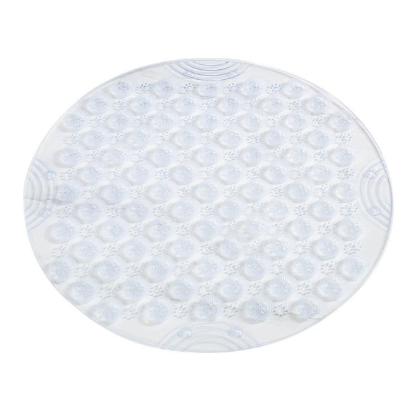 Bath Tub Shower Mat, 21.7" x 21.7" PVC Non-Slip Round Shape Shower Mat with Drain Holes, Suction Cups for Bathroom Bathtub