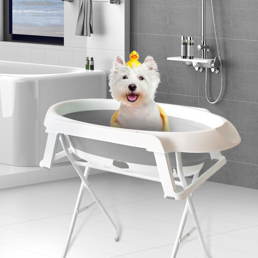 View of Bath Tub for Dogs, Pet Tub Portable Bathtub for Bathing and Grooming, 2 ...
