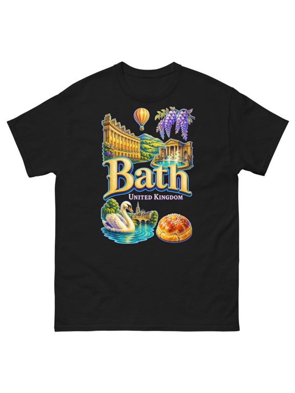 Bath United Kingdom T-shirt Souvenir Tee Travel Keepsake Gift Unisex Shirt