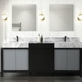 thumbnail image 1 of Bath Vanity 80 In. X 22 In., Black And Grey, Grey Marble Countertop, Metal Faucet, 30 Mirrors, W D In Top, Scratch- Countertop, 1 of 6