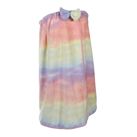 Bath Wrap Towel for Women Bowknot Decor Shower Wrap Towel Robe Bath Wrap Multicolor 31.9" Length