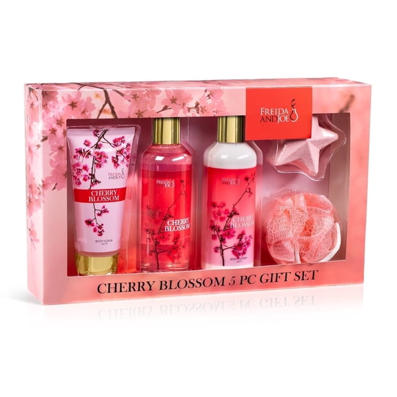 Bath and Body Gift Set for Her Cherry Blossom Bath & Body Collection Spa Gift Box - Perfect Gift Box for Women Valentines Gift