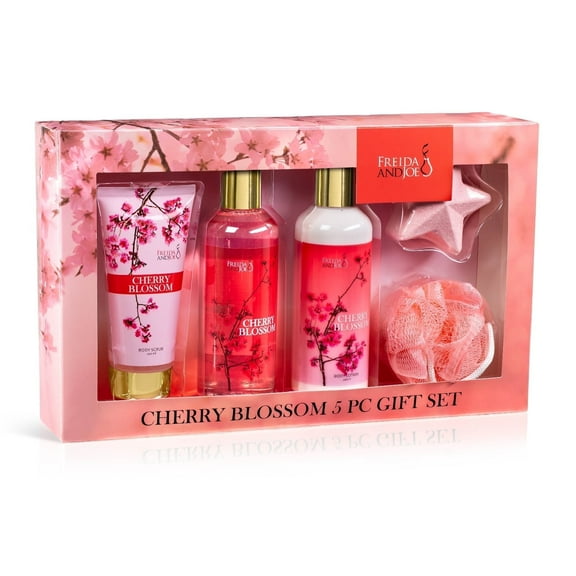 Bath and Body Gift Set for Her Cherry Blossom Bath & Body Collection Spa Gift Box - Perfect Gift Box for Women