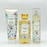 Bath and Body Whipped Vanilla Chiffon Body Cream, Shower Gel and Fine Fragrance Mist 3-Piece Bundle