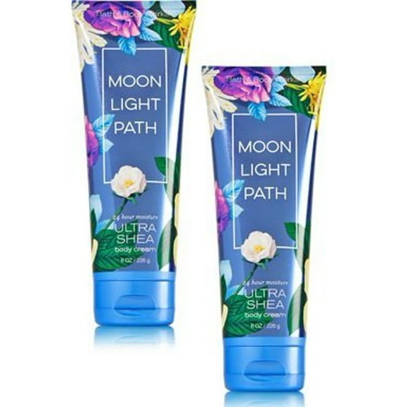 Bath and Body Works 2 Pack Moonlight Path Ultra Shea Body Cream 8 Oz.