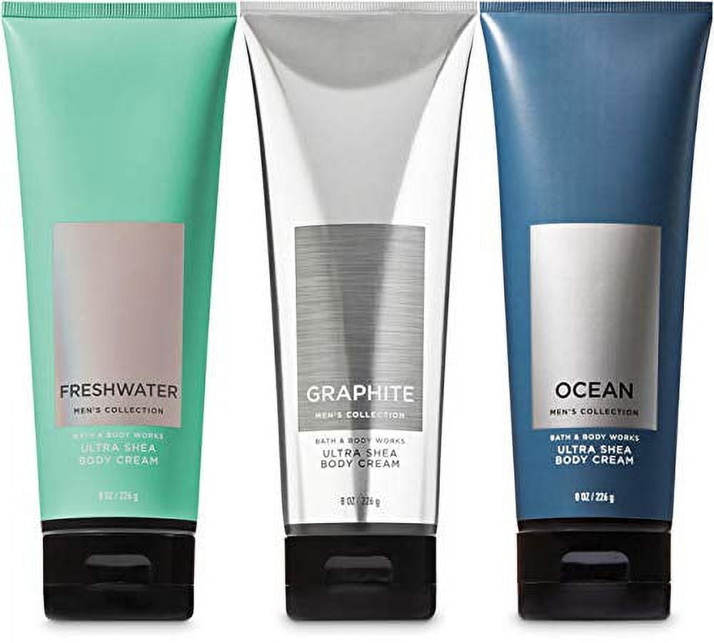 Bath and Body Works 3 Pack Set Freshwater, Graphite and Ocean Body