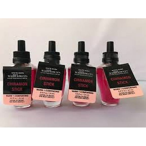 Bath and Body Works 4 Pack Cinnamon Stick Wallflower Fragrance Refill 0.8 Oz