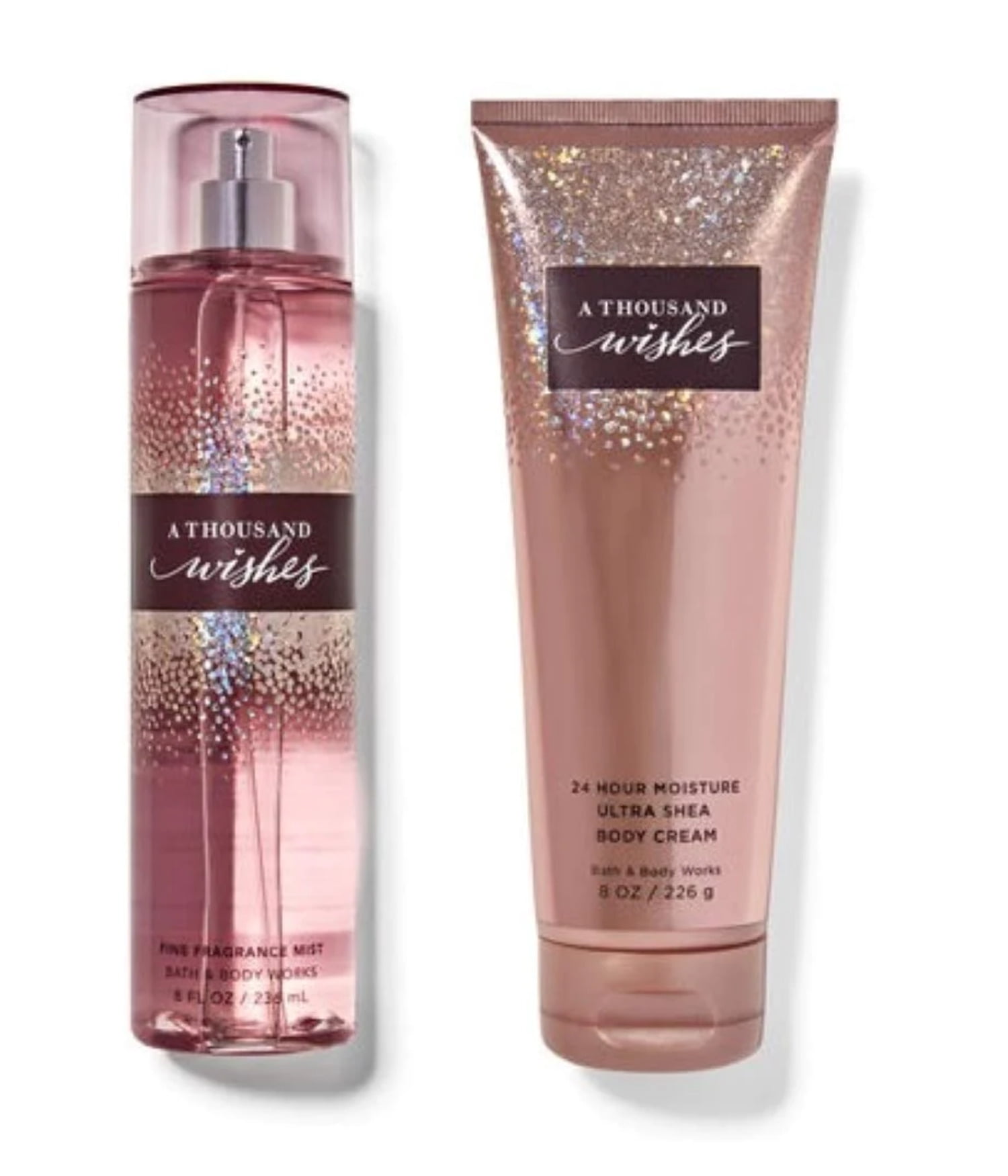 Bath and Body Works - A Thousand Wishes - Gift Set - Fine Fragrance Mist  Body Cream