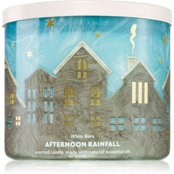 Bath and Body Works Afternoon Rainfall Scented 3-Wick Candle (14.5 oz / 411 g)