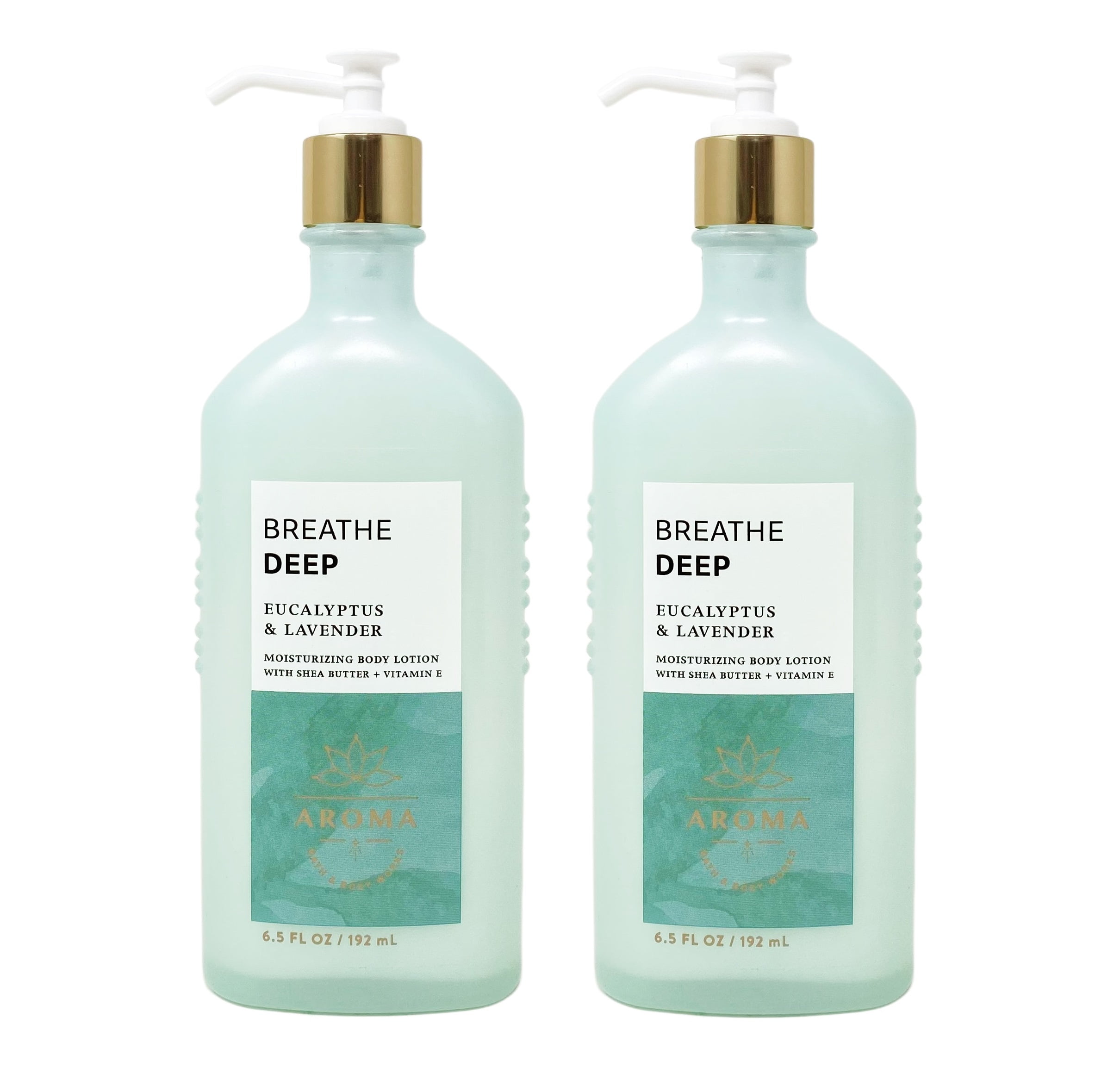 Bath and Body Works Aroma Breathe Deep Eucalyptus & Lavender 2 Pack Body Lotion Set Full Size
