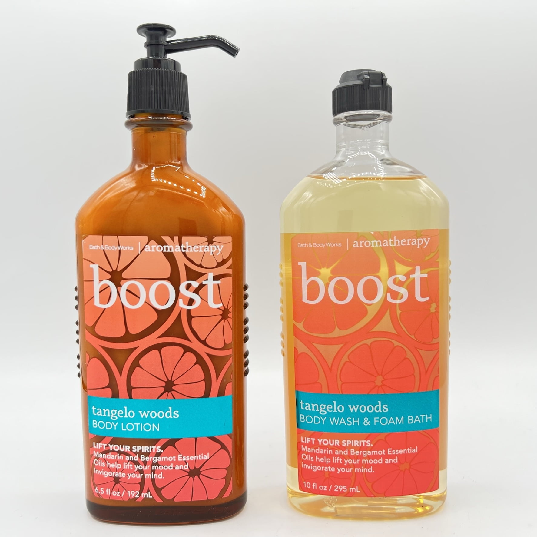 Bath and Body Works Aromatherapy Boost Tangelo Woods Body Lotion and