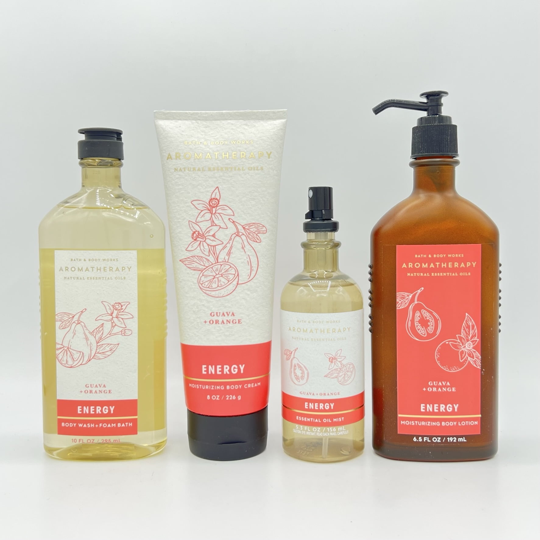 Bath and Body Works Aromatherapy Energy Guava Orange Body Wash, Body