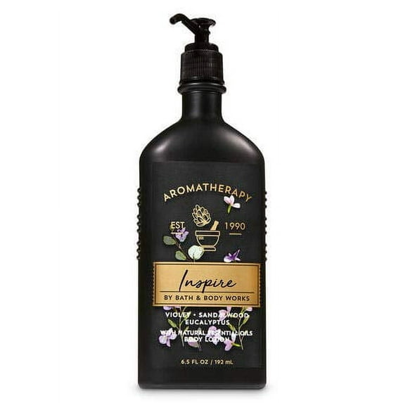 Bath and Body Works Aromatherapy Inspire Lotion 6.5 Ounce Black Bottle