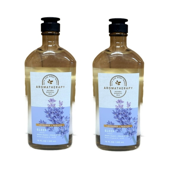 Bath and Body Works Aromatherapy Lavender Vanilla Body Wash Foam Bubble Bath 2 Pack SLEEP