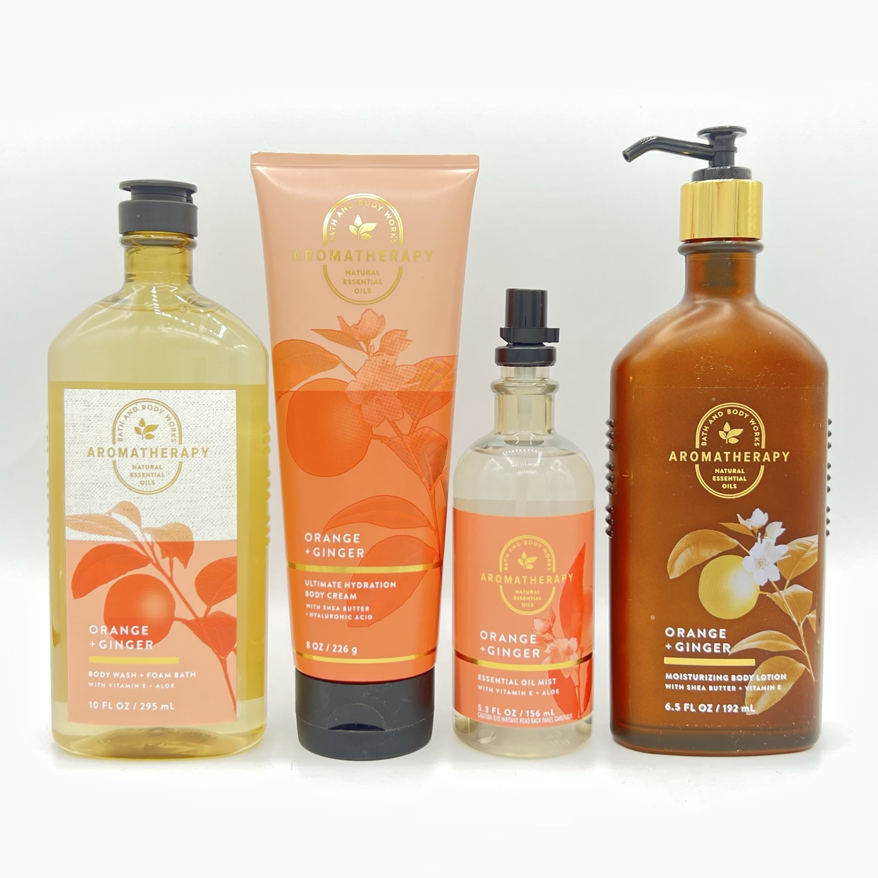 Bath and Body Works Aromatherapy Orange Ginger Body Wash, Body Cream