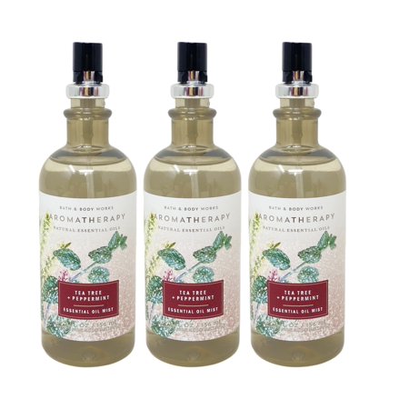 Bath and Body Works Aromatherapy Tea Tree + Peppermint Trio Gift Set - Includes 3 Essential Oil Mists - Full Size