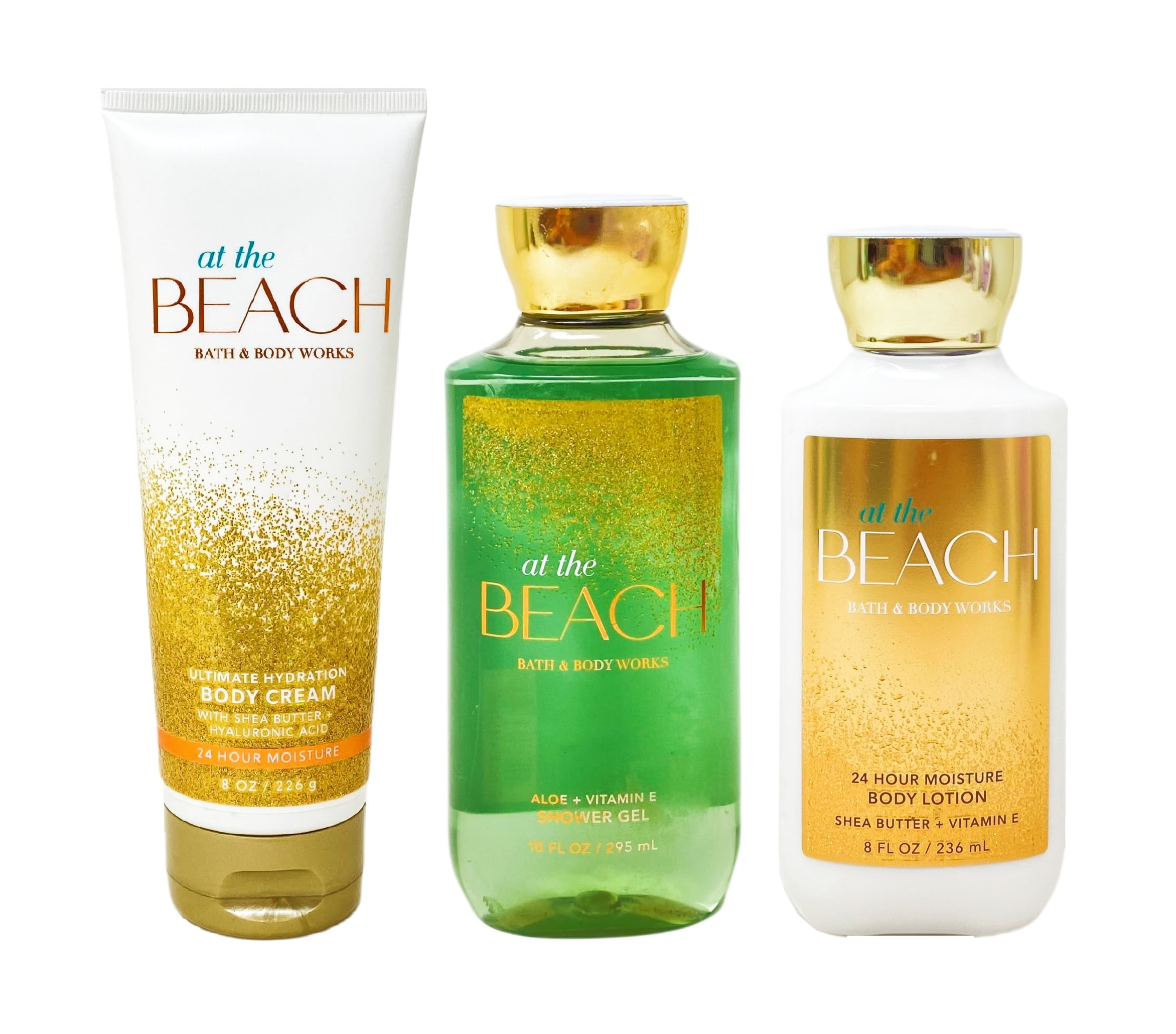 Bath and Body Works At The Beach 3 Piece Bundle - Body Cream